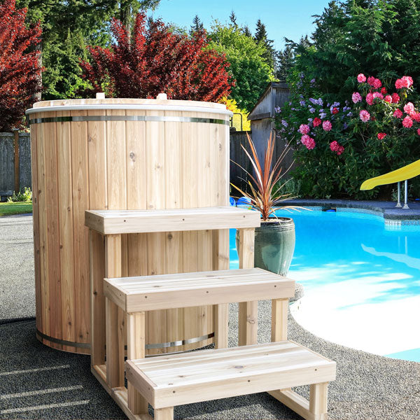 LeisureCraft Baltic Cold Plunge Tub – Canadian Cedar Wellness Barrel