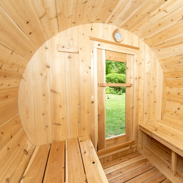 LeisureCraft CT Harmony Barrel Sauna – 3–4 Person Cedar Retreat