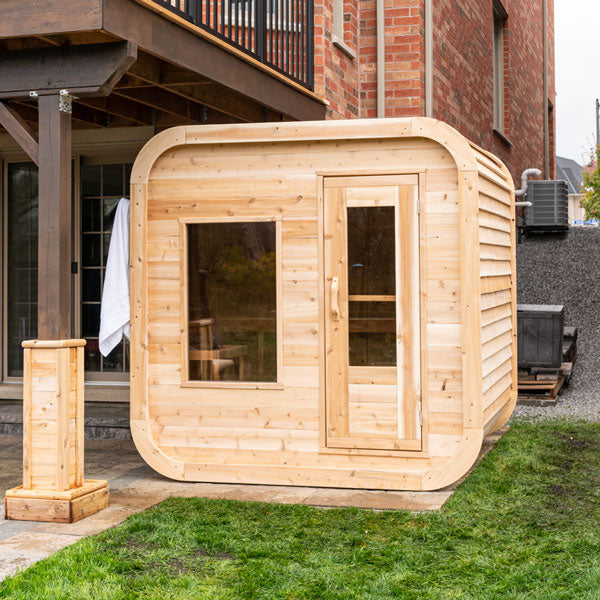 LeisureCraft CT Luna Sauna – Sleek Square Cedar Retreat