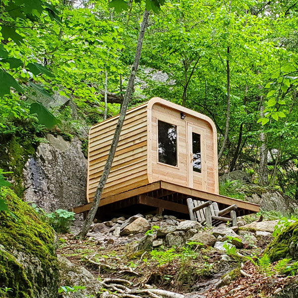LeisureCraft CT Luna Sauna – Sleek Square Cedar Retreat