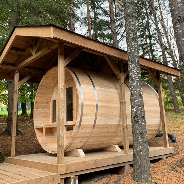 LeisureCraft CT Tranquility Barrel Sauna – Spacious 6–8 Person Outdoor Retreat