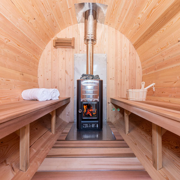 LeisureCraft CT Tranquility Barrel Sauna – Spacious 6–8 Person Outdoor Retreat