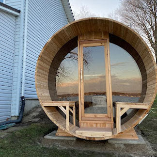 LeisureCraft CT Tranquility MP Barrel Sauna – Luxe 6–8 Person Retreat