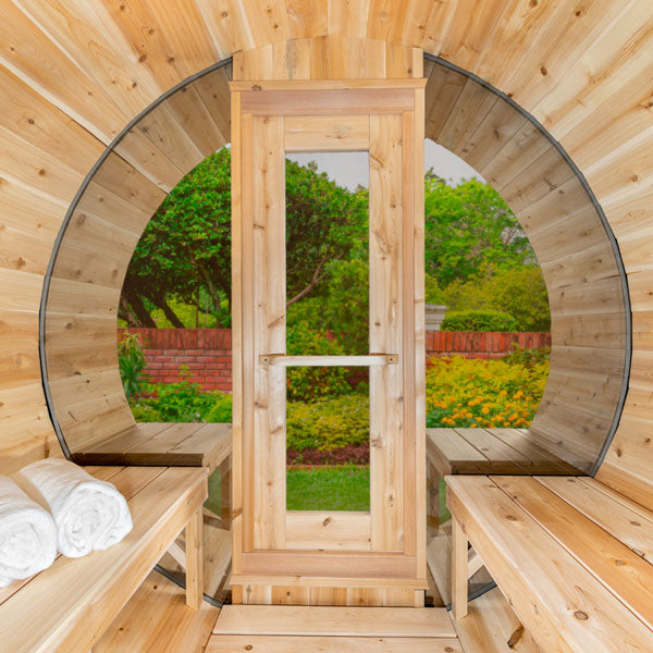 LeisureCraft CT Tranquility MP Barrel Sauna – Luxe 6–8 Person Retreat