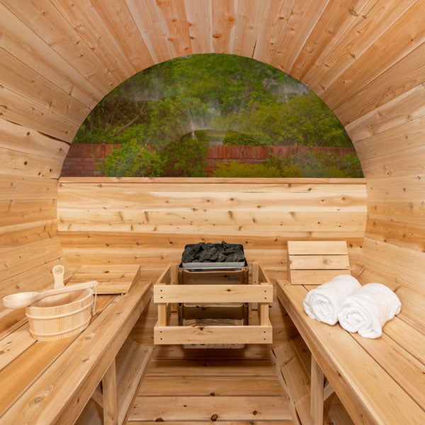 LeisureCraft CT Tranquility MP Barrel Sauna – Luxe 6–8 Person Retreat