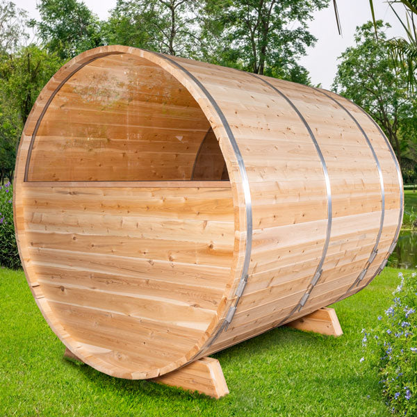 LeisureCraft CT Tranquility MP Barrel Sauna – Luxe 6–8 Person Retreat