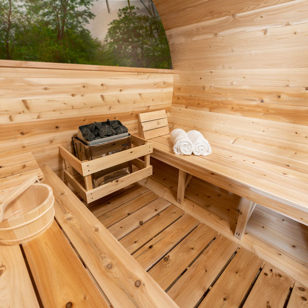 LeisureCraft CT Tranquility MP Barrel Sauna – Luxe 6–8 Person Retreat