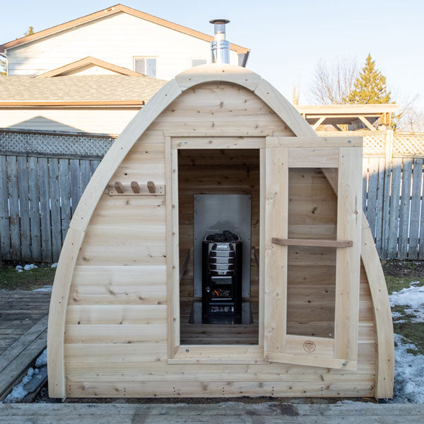 LeisureCraft CT MiniPOD Sauna – Compact 7′×7′ Cedar Retreat