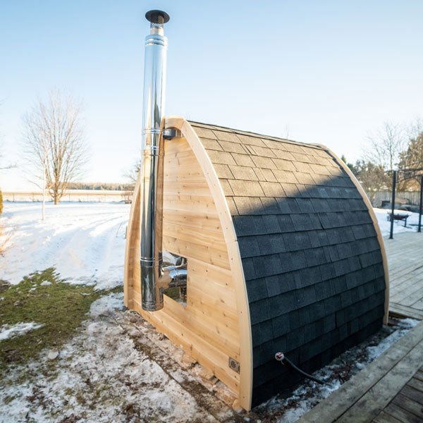 LeisureCraft CT MiniPOD Sauna – Compact 7′×7′ Cedar Retreat