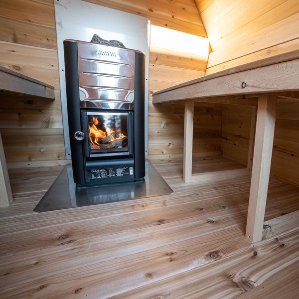 LeisureCraft CT MiniPOD Sauna – Compact 7′×7′ Cedar Retreat
