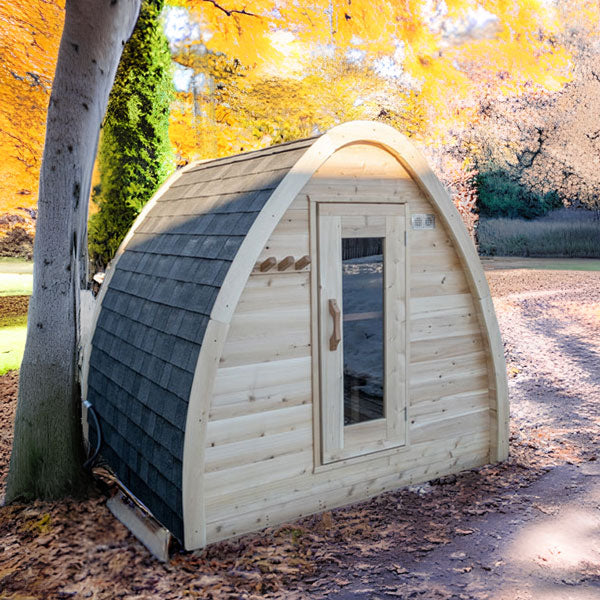 LeisureCraft CT MiniPOD Sauna – Compact 7′×7′ Cedar Retreat