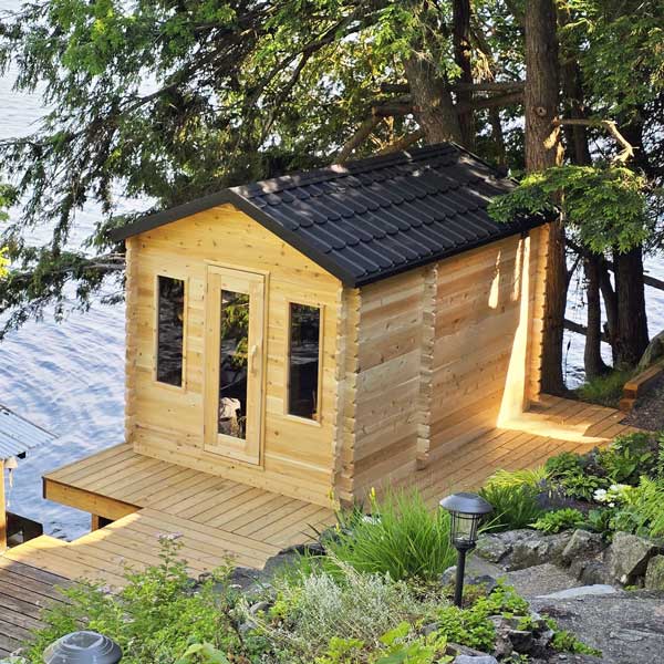LeisureCraft CT Georgian Cabin Sauna w/ Changeroom – Premium Canadian Cedar Retreat
