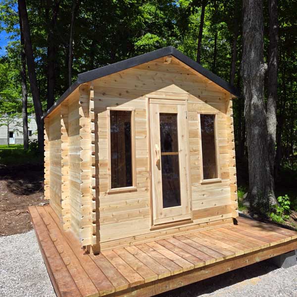 LeisureCraft CT Georgian Cabin Sauna w/ Changeroom – Premium Canadian Cedar Retreat