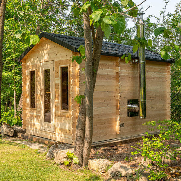 LeisureCraft CT Georgian Cabin Wood Burning Sauna with Change Room