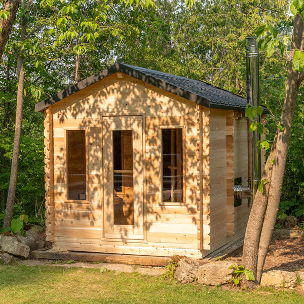 LeisureCraft CT Georgian Cabin Wood Burning Sauna with Change Room