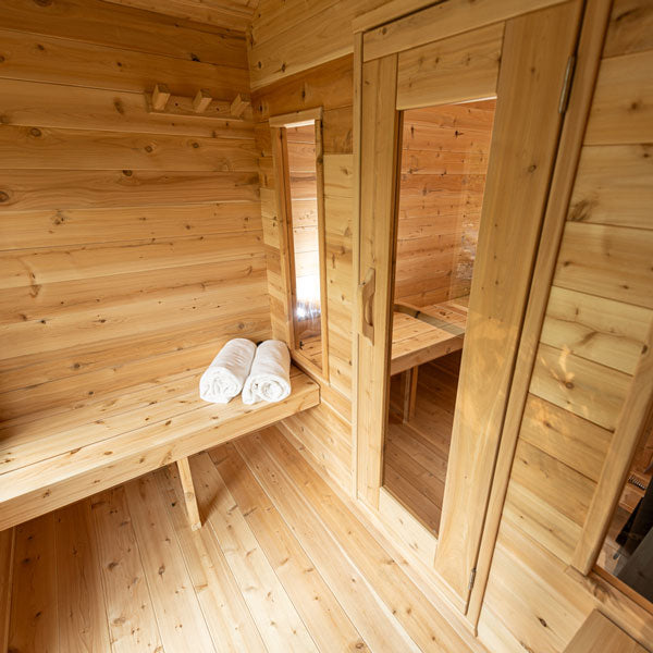 LeisureCraft CT Georgian Cabin Wood Burning Sauna with Change Room