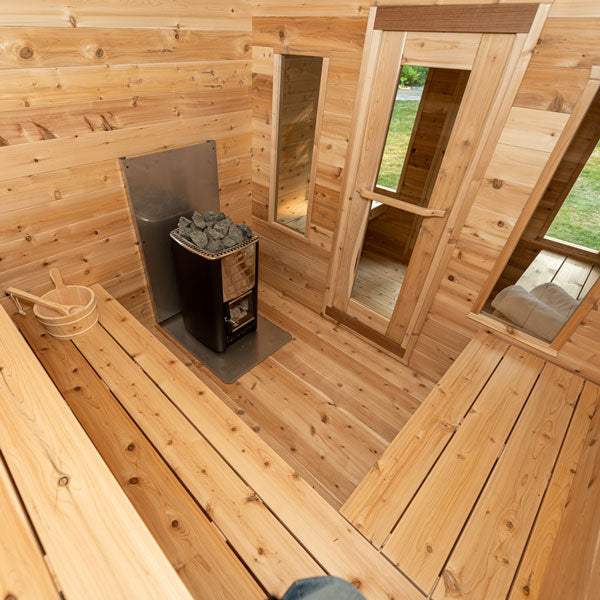 LeisureCraft CT Georgian Cabin Wood Burning Sauna with Change Room