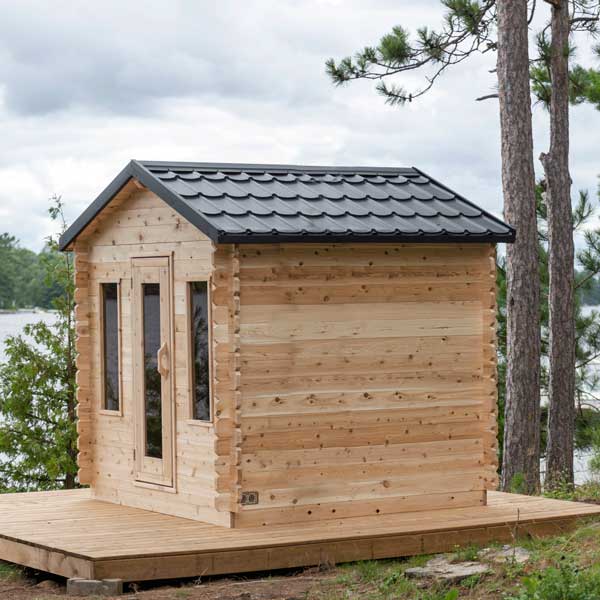 Leisurecraft CT Georgian Cabin Sauna – Canadian Cedar 2–6 Person Cabin