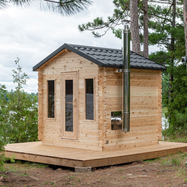 LeisureCraft CT Georgian Cabin Wood Burning Sauna – Spacious 2–6 Person Cedar Retreat
