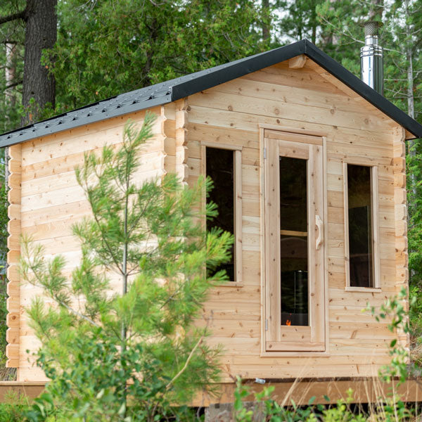 LeisureCraft CT Georgian Cabin Wood Burning Sauna – Spacious 2–6 Person Cedar Retreat