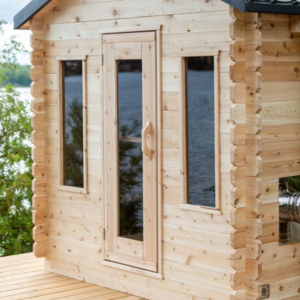 LeisureCraft CT Georgian Cabin Wood Burning Sauna – Spacious 2–6 Person Cedar Retreat