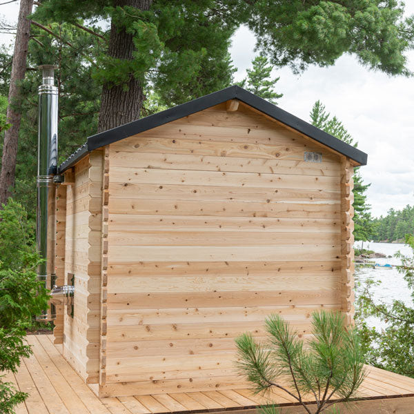 LeisureCraft CT Georgian Cabin Wood Burning Sauna – Spacious 2–6 Person Cedar Retreat