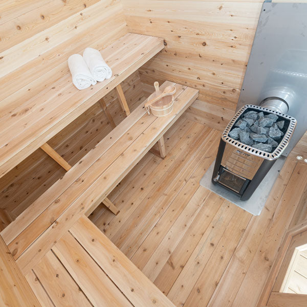 LeisureCraft CT Georgian Cabin Wood Burning Sauna – Spacious 2–6 Person Cedar Retreat