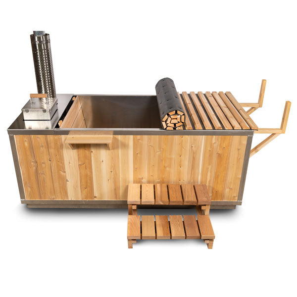 LeisureCraft Starlight Wood‑Burning Hot Tub – Rustic Cedar Spa Experience