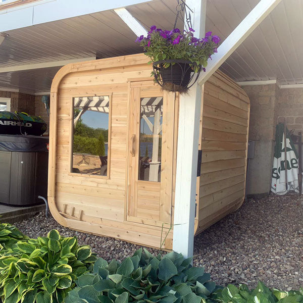 LeisureCraft CT Luna Sauna – Sleek Square Cedar Retreat