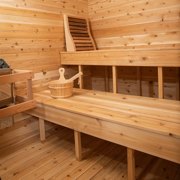 LeisureCraft CT Luna Sauna – Sleek Square Cedar Retreat
