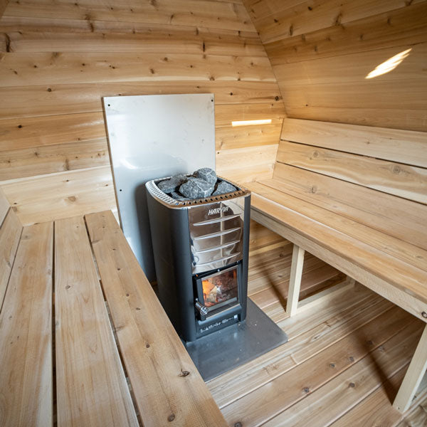 LeisureCraft CT MiniPOD Sauna – Compact 7′×7′ Cedar Retreat