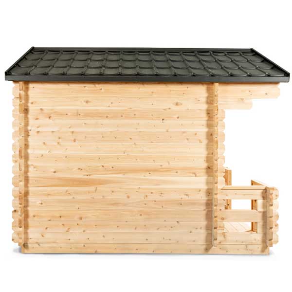 LeisureCraft CT Georgian Cabin Wood Burning Sauna with Porch