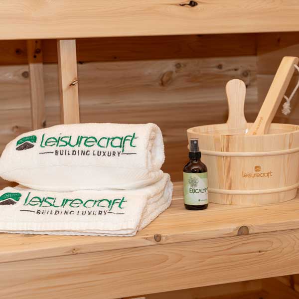 LeisureCraft CT Georgian Cabin Wood Burning Sauna with Porch