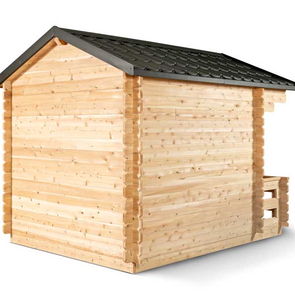 LeisureCraft CT Georgian Cabin Wood Burning Sauna with Porch